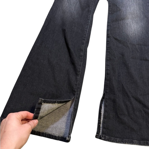 🖤 Good American Classic Bootcut Jeans Size 6 / 28 Black Cashmere Blend 🖤 - Picture 4 of 7